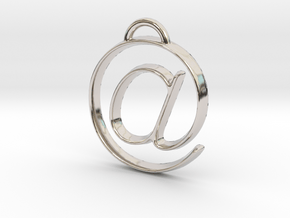 at symbol in Rhodium Plated Brass