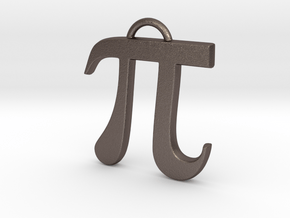 Pi in Polished Bronzed Silver Steel