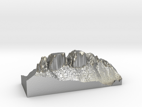 MyTinyDolomites "Drei Zinnen" (Dolomites  in Natural Silver