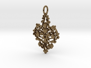 Elegant Vintage Classy Pendant Charm in Natural Bronze