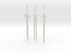 "BotW" Elemental Blades Set in White Natural Versatile Plastic: 1:12