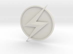 Kid Flash - Chest Symbol in White Natural Versatile Plastic
