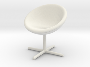 Miniature C1 Chair - Verner Panton in White Natural Versatile Plastic: 1:12