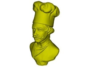 1/9 scale Chef de cuisine bust in Tan Fine Detail Plastic