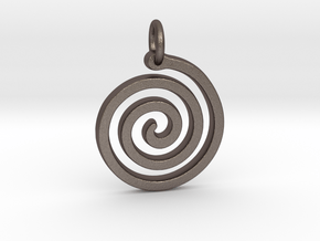 Spiral Simple in Polished Bronzed Silver Steel