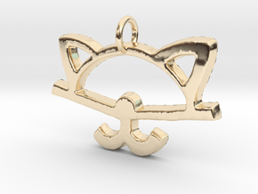 Meaw in 14k Gold Plated Brass