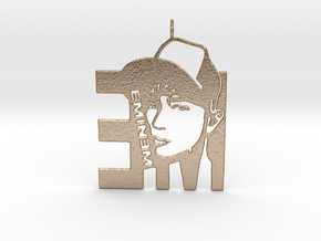 Eminem Pendant - 3D Jewelery - Eminem Fan Pendant in Polished Gold Steel