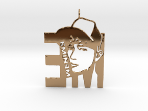 Eminem Pendant - 3D Jewelery - Eminem Fan Pendant in Polished Brass