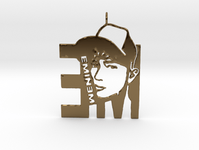 Eminem Pendant - 3D Jewelery - Eminem Fan Pendant in Polished Bronze