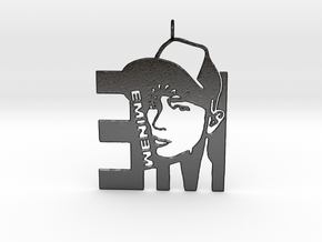 Eminem Pendant - 3D Jewelery - Eminem Fan Pendant in Matte Black Steel