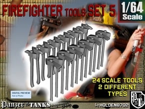 1/64 Firefighter Tools Set5 in Tan Fine Detail Plastic