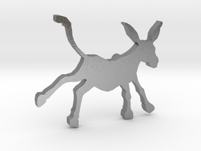 Donkey pendant in Natural Silver