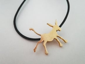 Donkey pendant in Natural Brass