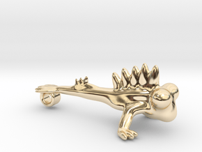The mudskipper pendant (with variants) in 14k Gold Plated Brass: Large