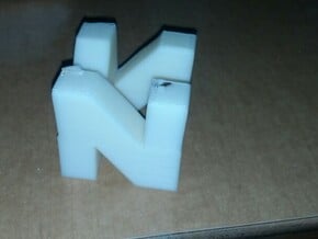 N64 Logo in White Natural Versatile Plastic