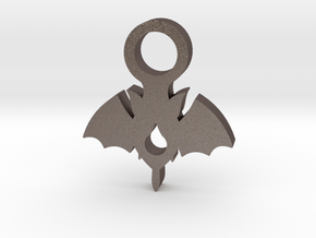 Vampire Pendant  in Polished Bronzed Silver Steel