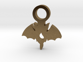 Vampire Pendant  in Natural Bronze