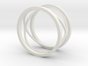 New style ring in White Natural Versatile Plastic: 8 / 56.75