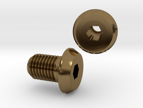 Boss Bolt, 0G to 00G hex bolt flesh tunnel in Polished Bronze