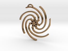 Seven Lines III - Spiral Star in Natural Brass