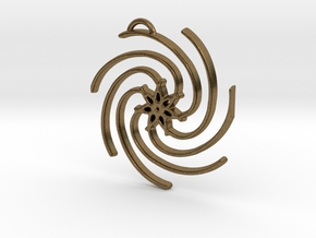 Seven Lines III - Spiral Star in Natural Bronze