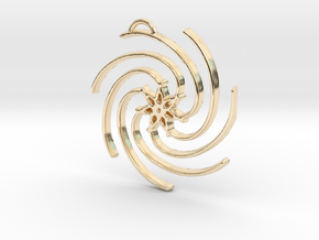 Seven Lines III - Spiral Star in 14K Yellow Gold