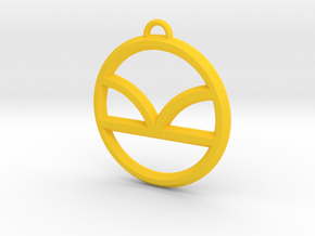 Kingsman Pendant in Yellow Processed Versatile Plastic