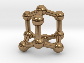0628 Adamantane (Ball-and-stick model without H) in Natural Brass