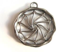 Sun Medallion in Polished Bronzed Silver Steel