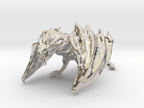 Game Of Thrones Dragon (large) in Rhodium Plated Brass