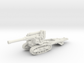 B-4 Soviet howitzer (Russia)-tractor 1/87 in White Natural Versatile Plastic