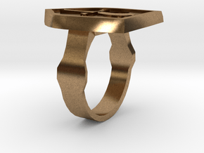 Lady's Order Signet Ring in Natural Brass: 5 / 49