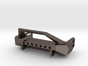 Front Bumper for Axial SCX10 in Polished Bronzed Silver Steel