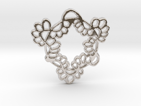 Spring Flair in Rhodium Plated Brass