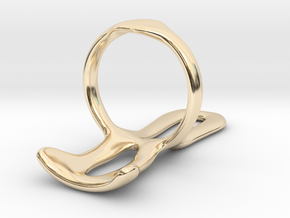 Trigger ring splint  US size 10  in 14k Gold Plated Brass