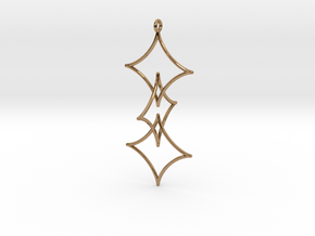 Interlocked Astroid Pendant in Polished Brass (Interlocking Parts)