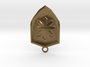 Chaos Shield Pendant in Natural Bronze