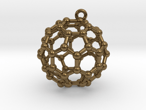 BuckyBall C60 Earring, Silver, 1.7cm in Natural Bronze