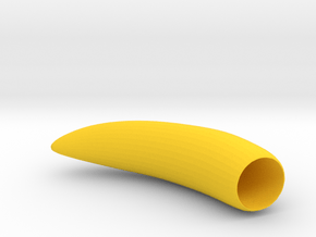 Smooth Banana with compartment in Yellow Processed Versatile Plastic
