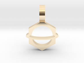 Planet Pendant 2 in 14K Yellow Gold
