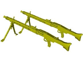1/10 scale WWII Wehrmacht MG-42 machineguns x 2 in Tan Fine Detail Plastic