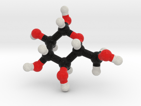 Glucose Molecule Model. 3 Sizes. in Full Color Sandstone: 1:10