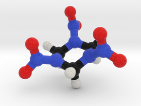 RDX molecule model. 3 Sizes. in Full Color Sandstone: 1:10