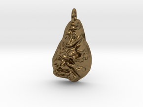 Rock pendant in Natural Bronze
