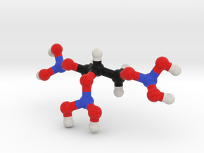 NitroGlycerin Molecule Model. 3 Sizes. in Full Color Sandstone: 1:10