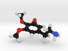 Mescaline Molecule Model. 3 Sizes. in Full Color Sandstone: 1:10