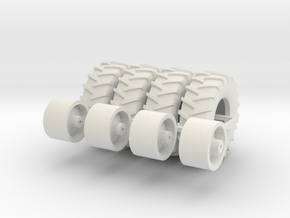 18.4-26 Cart Wheels And Tires x 4 in White Natural Versatile Plastic