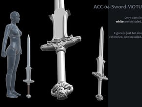 ACC-04-Sword 7inch MOTU v2.4 - Atlantean Sword in White Processed Versatile Plastic