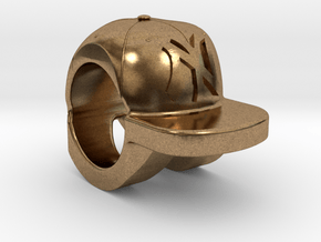new york yankees baseball cap charm in Natural Brass
