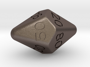 D100 in Polished Bronzed Silver Steel